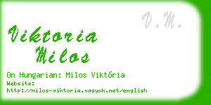 viktoria milos business card