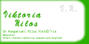 viktoria milos business card
